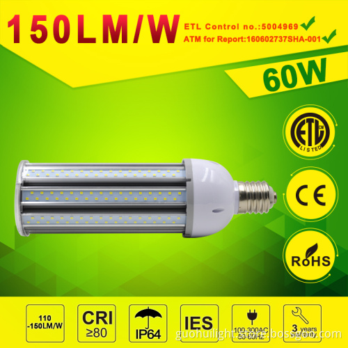 Factory Price LED Corn light 60W DLC ETL 3years warranty